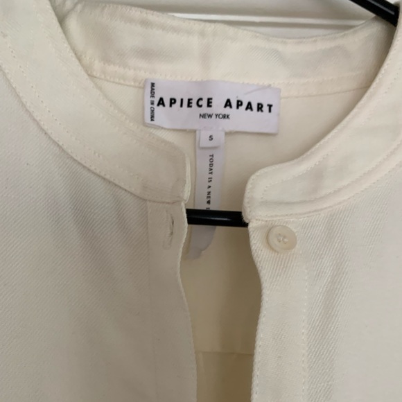 APIECE APART Maurino Drop Waist Mini Dress in Cream - Picture 6 of 7